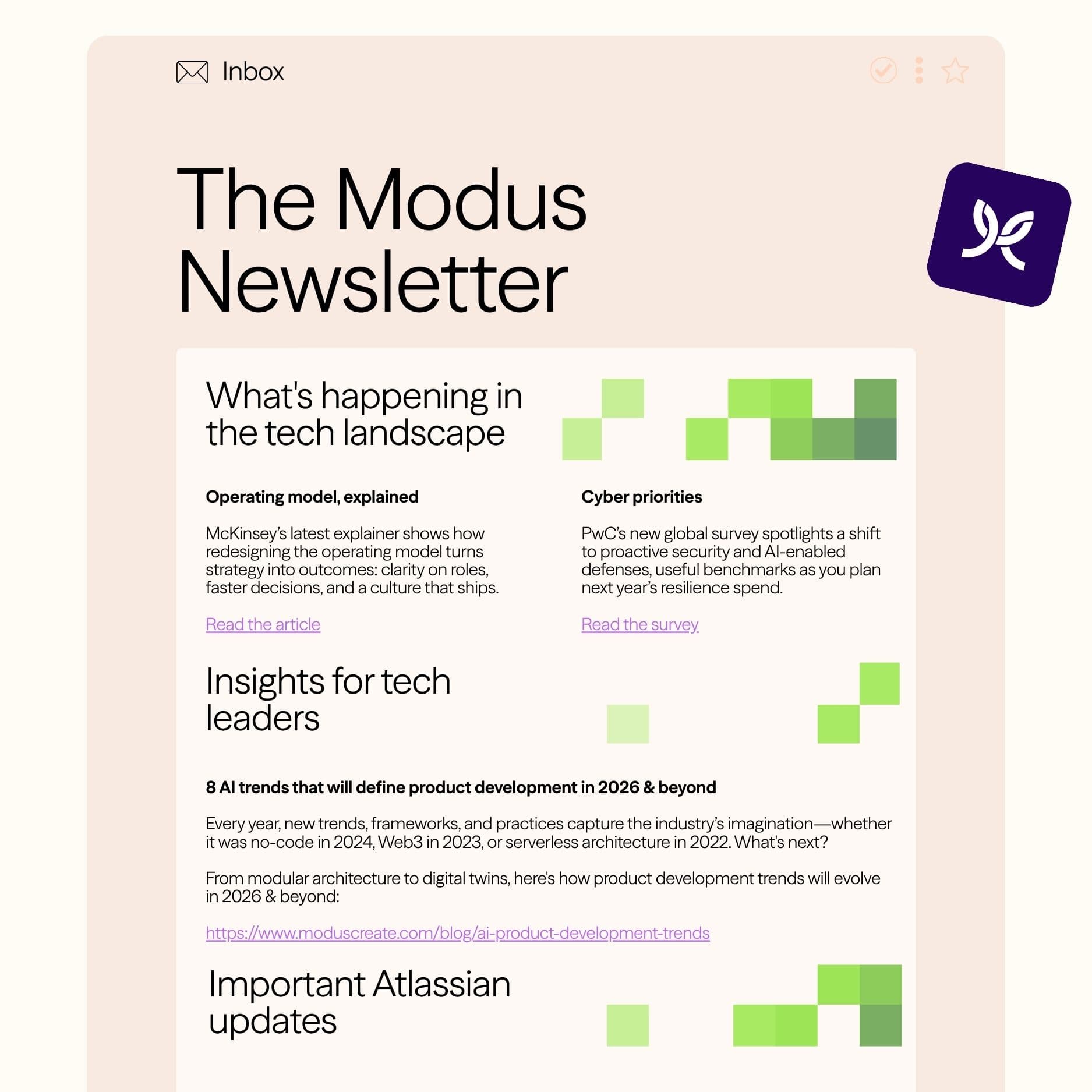 What's inside the Modus newsletter